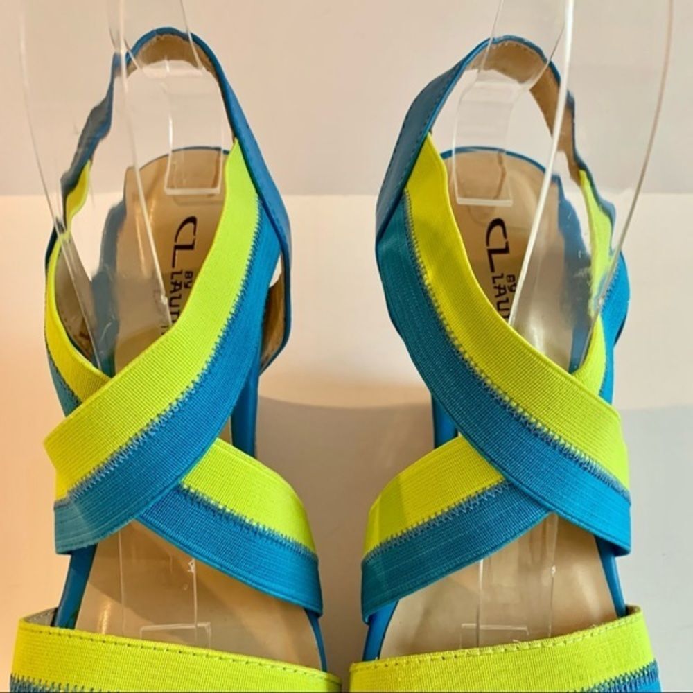 CL by Laundry Stretchy Strap Wedge Heels 8 - Picture 3 of 9